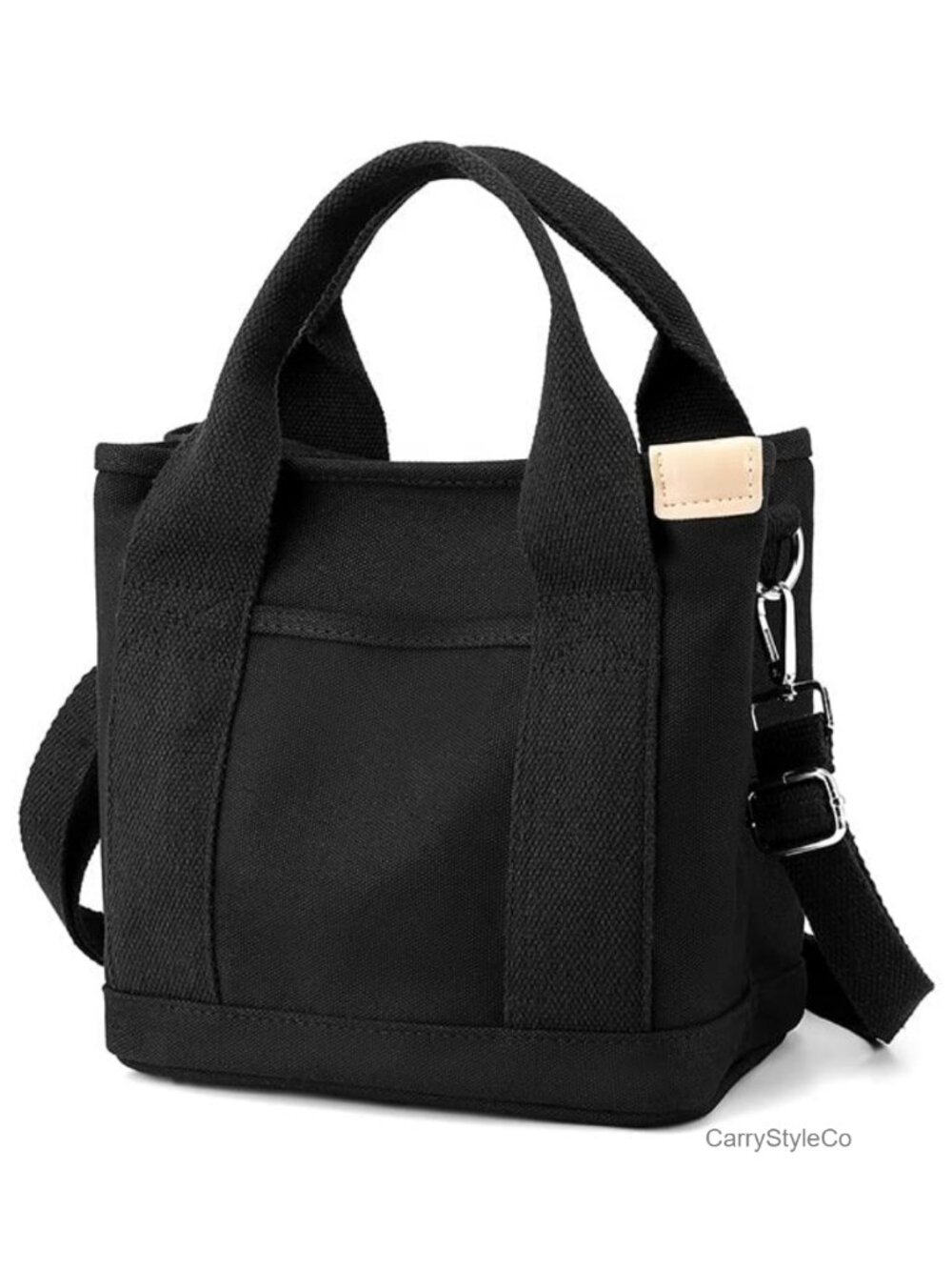 Canvas Crossbody Tote Bag with Zipper Adjustable Strap Shoulder Hobo